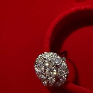 Elegant Silver Diamond Ring